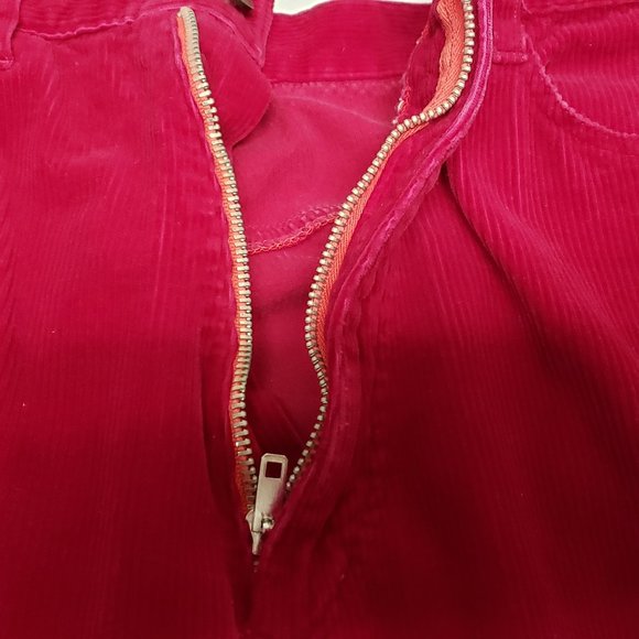 🍁Vintage Carmine Corduroy Fly-Front Pants - Picture 7 of 7